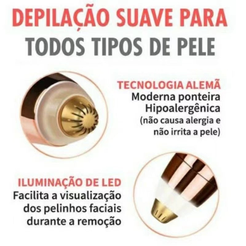 Caneta Depiladora para Sobrancelha, Buço e Nariz